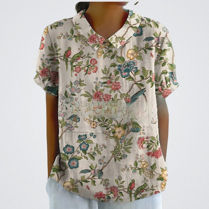 Valentine™ | Floral Linen Blouse
