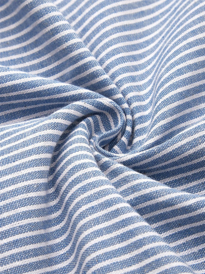 Lenna | Midi Dress in Striped Cotton